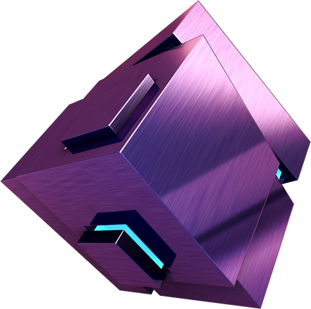 3D Stylish Cube Render