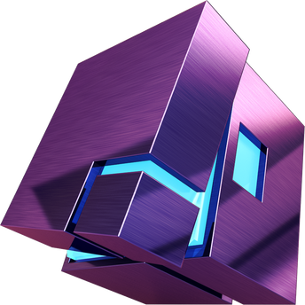 3D Stylish Cube Render