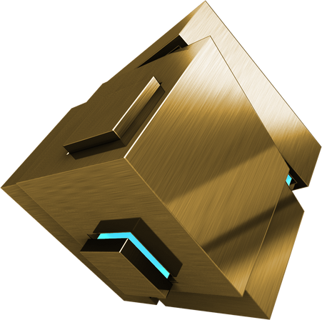 3D Stylish Cube Render